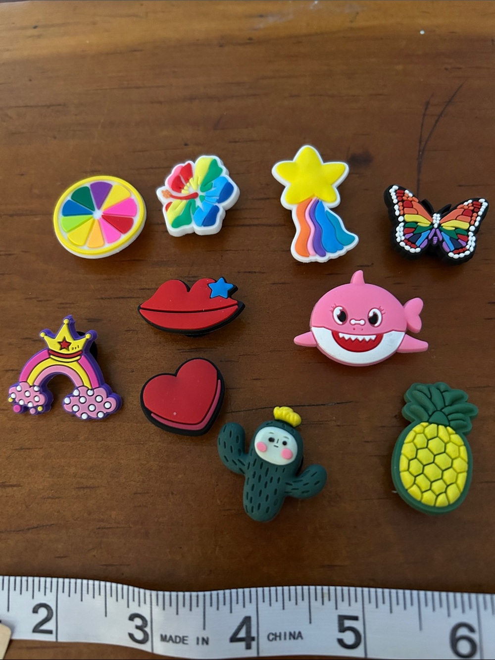 Kids Rainbow Charm Shoe Pins - Multicolor Fun Pack